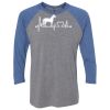 Unisex Triblend Three-Quarter Raglan T-Shirt Thumbnail