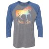 Unisex Triblend Three-Quarter Raglan T-Shirt Thumbnail