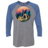 Unisex Triblend Three-Quarter Raglan T-Shirt Thumbnail