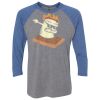 Unisex Triblend Three-Quarter Raglan T-Shirt Thumbnail