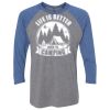 Unisex Triblend Three-Quarter Raglan T-Shirt Thumbnail