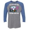 Unisex Triblend Three-Quarter Raglan T-Shirt Thumbnail