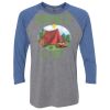 Unisex Triblend Three-Quarter Raglan T-Shirt Thumbnail