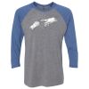 Unisex Triblend Three-Quarter Raglan T-Shirt Thumbnail