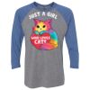 Unisex Triblend Three-Quarter Raglan T-Shirt Thumbnail