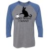 Unisex Triblend Three-Quarter Raglan T-Shirt Thumbnail