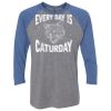 Unisex Triblend Three-Quarter Raglan T-Shirt Thumbnail