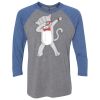 Unisex Triblend Three-Quarter Raglan T-Shirt Thumbnail