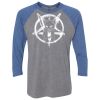 Unisex Triblend Three-Quarter Raglan T-Shirt Thumbnail