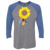 Unisex Triblend Three-Quarter Raglan T-Shirt Thumbnail