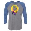 Unisex Triblend Three-Quarter Raglan T-Shirt Thumbnail