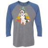 Unisex Triblend Three-Quarter Raglan T-Shirt Thumbnail