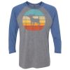 Unisex Triblend Three-Quarter Raglan T-Shirt Thumbnail