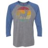 Unisex Triblend Three-Quarter Raglan T-Shirt Thumbnail