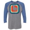 Unisex Triblend Three-Quarter Raglan T-Shirt Thumbnail