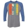 Unisex Triblend Three-Quarter Raglan T-Shirt Thumbnail