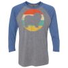 Unisex Triblend Three-Quarter Raglan T-Shirt Thumbnail