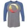 Unisex Triblend Three-Quarter Raglan T-Shirt Thumbnail