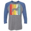 Unisex Triblend Three-Quarter Raglan T-Shirt Thumbnail