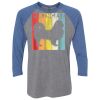 Unisex Triblend Three-Quarter Raglan T-Shirt Thumbnail