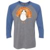 Unisex Triblend Three-Quarter Raglan T-Shirt Thumbnail