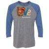 Unisex Triblend Three-Quarter Raglan T-Shirt Thumbnail