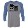 Unisex Triblend Three-Quarter Raglan T-Shirt Thumbnail