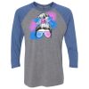 Unisex Triblend Three-Quarter Raglan T-Shirt Thumbnail