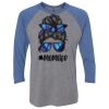 Unisex Triblend Three-Quarter Raglan T-Shirt Thumbnail