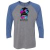 Unisex Triblend Three-Quarter Raglan T-Shirt Thumbnail