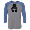 Unisex Triblend Three-Quarter Raglan T-Shirt Thumbnail