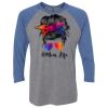 Unisex Triblend Three-Quarter Raglan T-Shirt Thumbnail