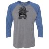 Unisex Triblend Three-Quarter Raglan T-Shirt Thumbnail