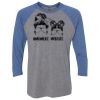 Unisex Triblend Three-Quarter Raglan T-Shirt Thumbnail