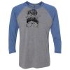 Unisex Triblend Three-Quarter Raglan T-Shirt Thumbnail