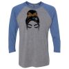 Unisex Triblend Three-Quarter Raglan T-Shirt Thumbnail