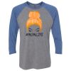 Unisex Triblend Three-Quarter Raglan T-Shirt Thumbnail