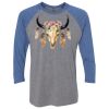 Unisex Triblend Three-Quarter Raglan T-Shirt Thumbnail