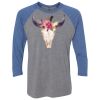 Unisex Triblend Three-Quarter Raglan T-Shirt Thumbnail