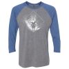 Unisex Triblend Three-Quarter Raglan T-Shirt Thumbnail