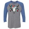 Unisex Triblend Three-Quarter Raglan T-Shirt Thumbnail