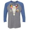 Unisex Triblend Three-Quarter Raglan T-Shirt Thumbnail