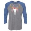 Unisex Triblend Three-Quarter Raglan T-Shirt Thumbnail