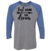 Unisex Triblend Three-Quarter Raglan T-Shirt Thumbnail