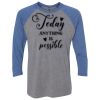 Unisex Triblend Three-Quarter Raglan T-Shirt Thumbnail