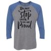 Unisex Triblend Three-Quarter Raglan T-Shirt Thumbnail