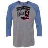 Unisex Triblend Three-Quarter Raglan T-Shirt Thumbnail