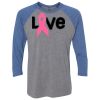 Unisex Triblend Three-Quarter Raglan T-Shirt Thumbnail