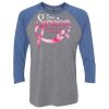 Unisex Triblend Three-Quarter Raglan T-Shirt Thumbnail