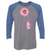 Unisex Triblend Three-Quarter Raglan T-Shirt Thumbnail